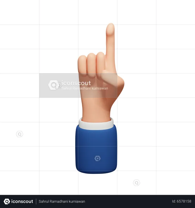 Zeigende Handbewegung  3D Icon