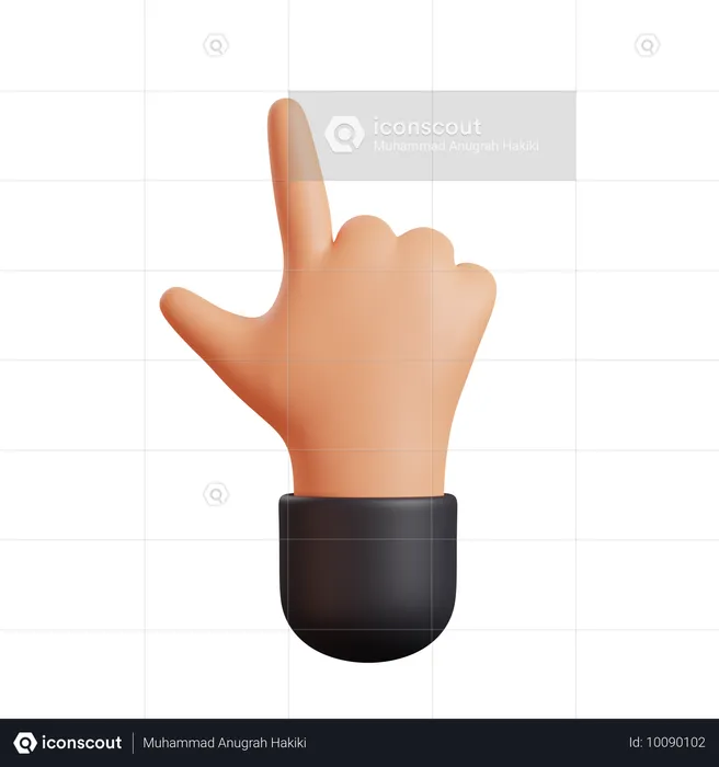 Zeigen mit der Hand  3D Icon