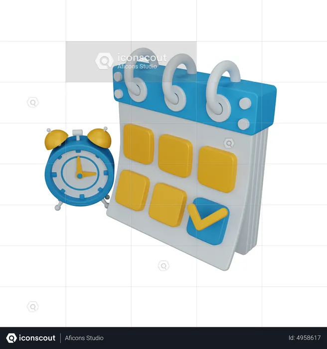 Zeitplan  3D Icon