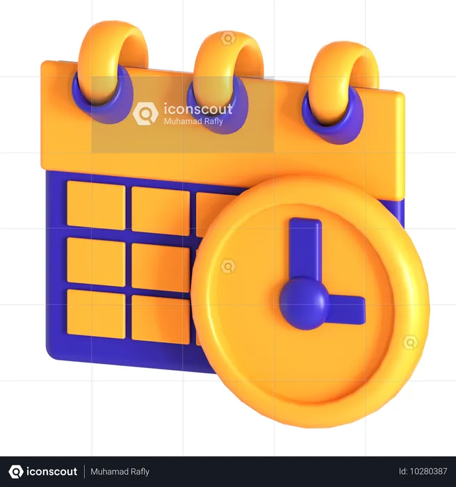 Zeitplan Kalender  3D Icon