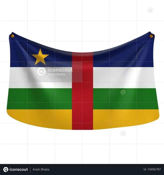 Zentralafrikanische Republik Flag 3D Icon