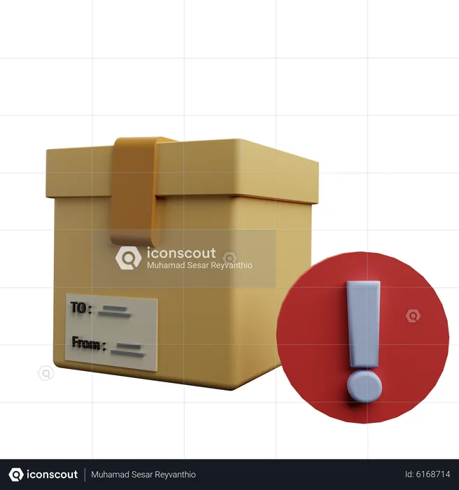 Zerbrechliche Kiste  3D Icon