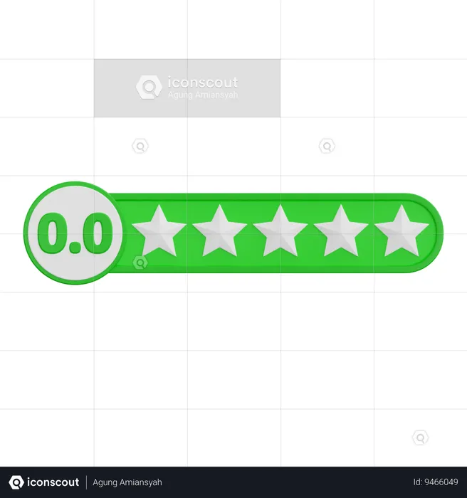 Zero Star Rating  3D Icon
