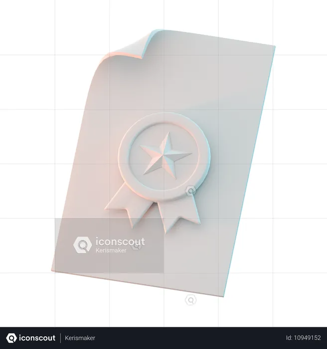 Zertifikat  3D Icon