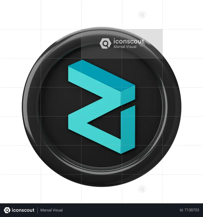 Zilliqa ZIL Coin  3D Icon