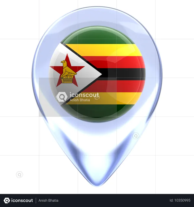 Zimbábue Flag 3D Icon