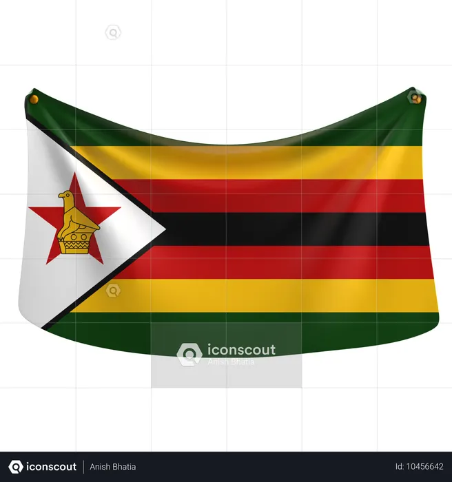 Zimbabwe Flag 3D Icon