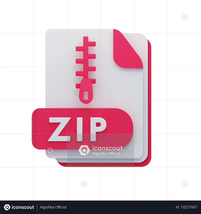 Zip-Datei  3D Icon