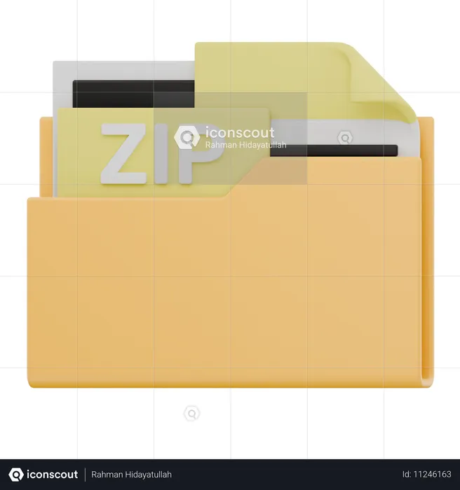 ZIP-Dateiordner  3D Icon