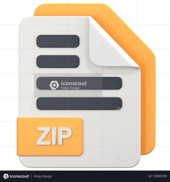 ZIPファイル  3D Icon