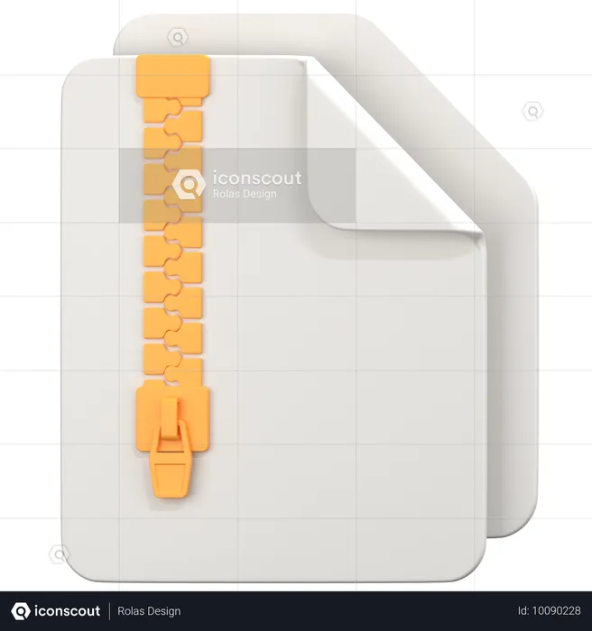 Zip File  3D Icon