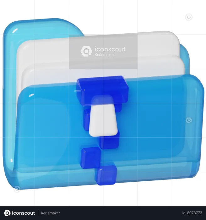 Zip File  3D Icon