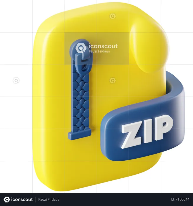 Zip File  3D Icon