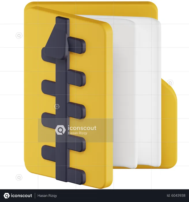 Zip Folder  3D Icon