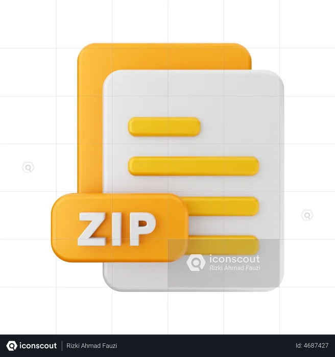 ZIP-Format  3D Illustration
