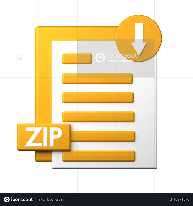 ZIP-Download  3D Icon