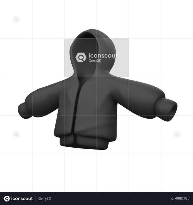 Zip Hoodie  3D Icon