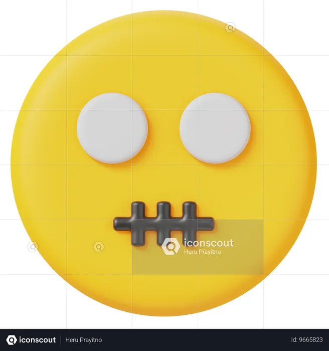 Zipper Emoji 3D Icon