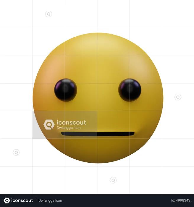 Zipper Mouth Emoji 3D Icon