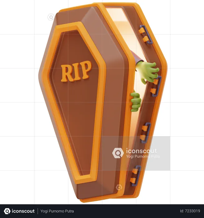 Zombie Coffin  3D Icon