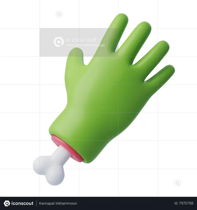 Zombie Hand  3D Icon