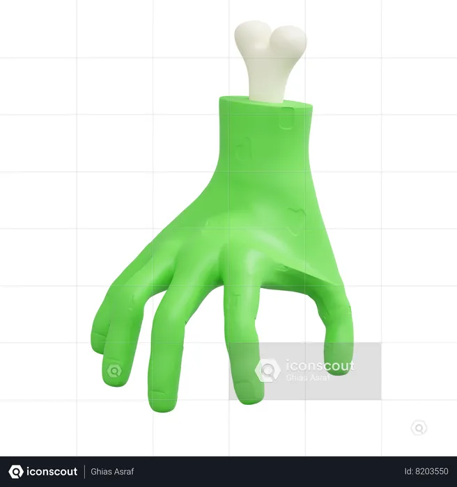 Zombie Hand  3D Icon