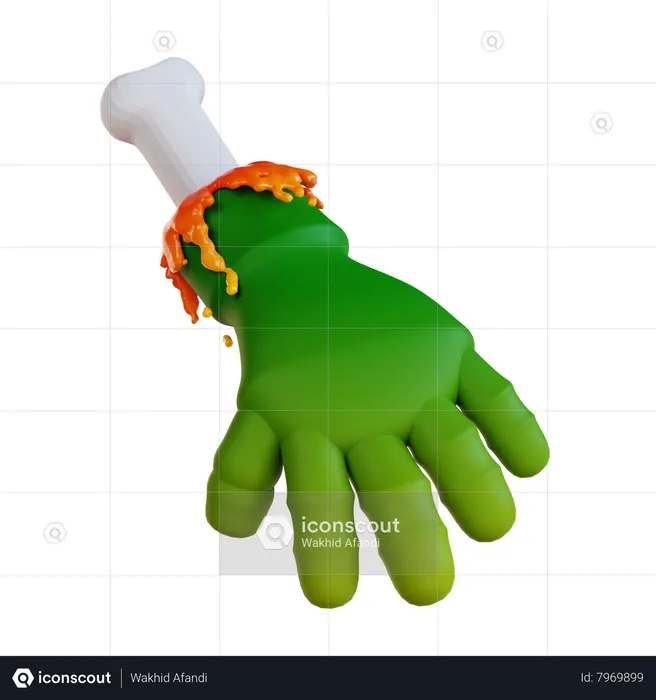 Zombie Hand  3D Icon