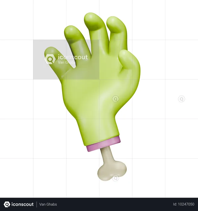 Zombie Hand  3D Icon