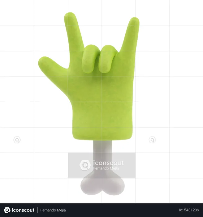 Zombie Hand  3D Icon