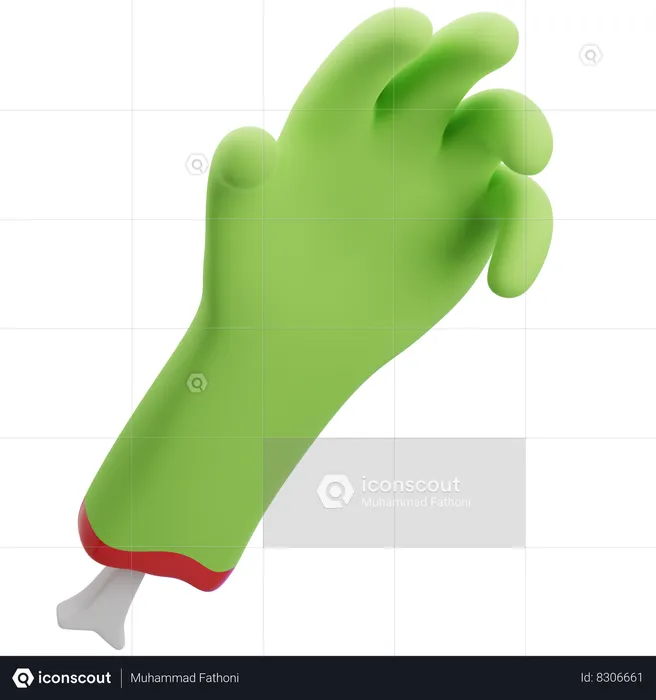 Zombie Hand  3D Icon