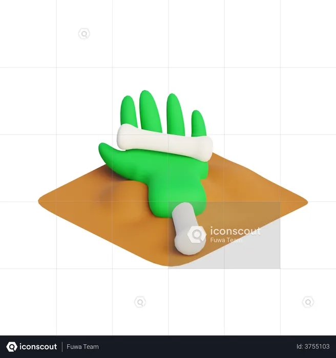 Zombiehand  3D Illustration