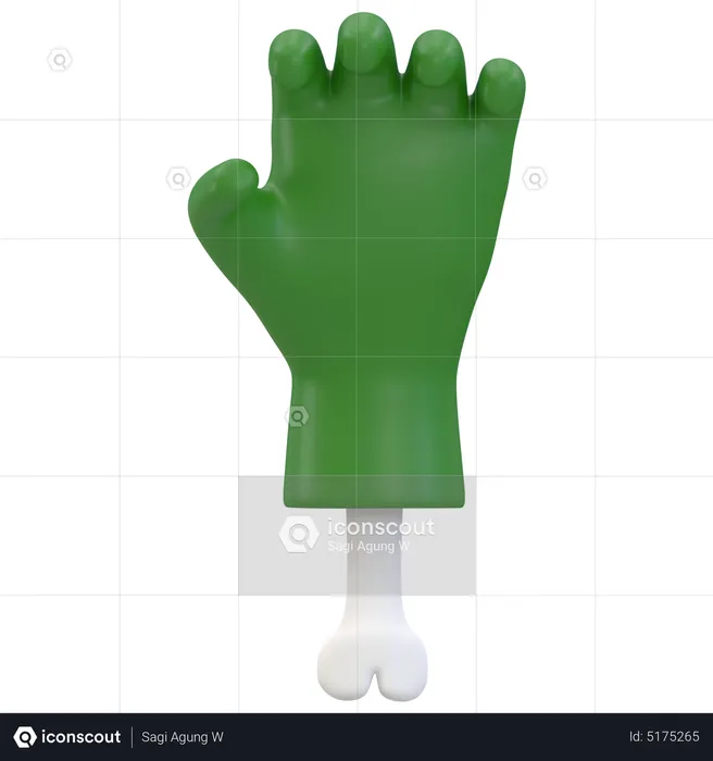 Zombie Hand  3D Icon