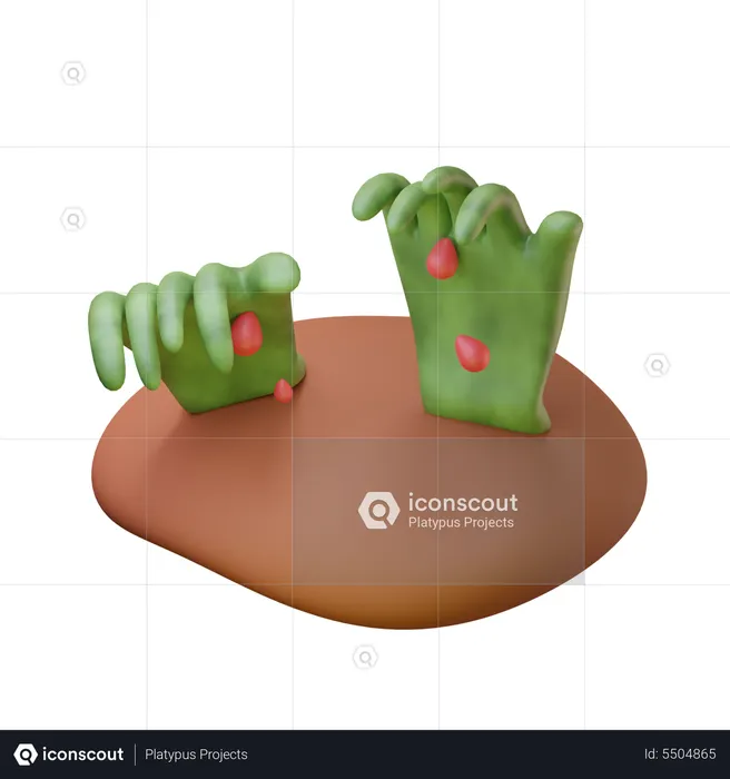 Zombiehände  3D Icon