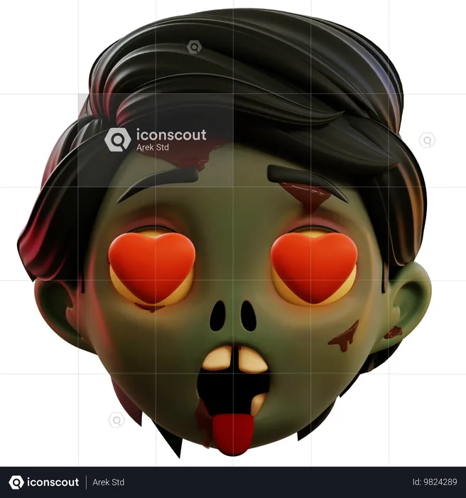 Zombie Love Emoji Emoji 3D Icon