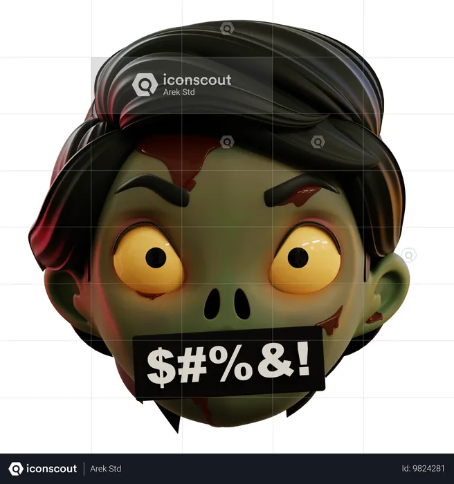 Emoji malédiction des zombies Emoji 3D Icon