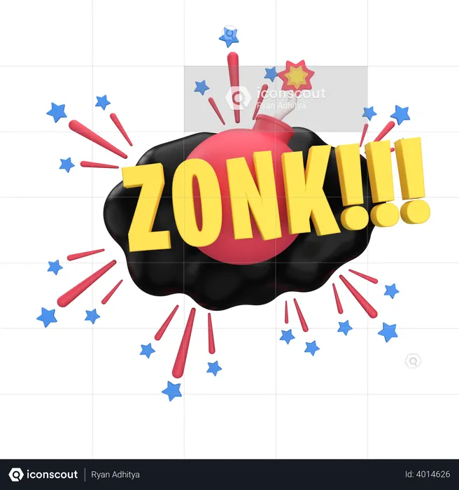 Zonk  3D Sticker