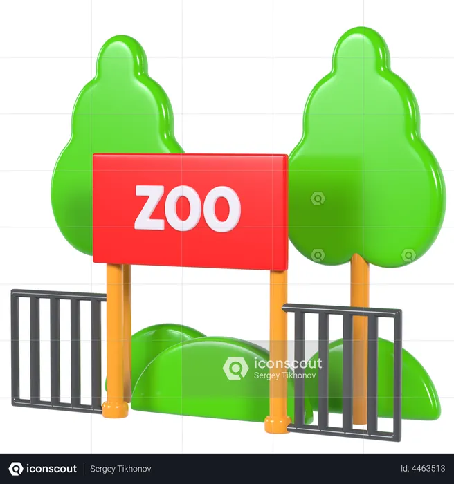 Zoo  3D Illustration