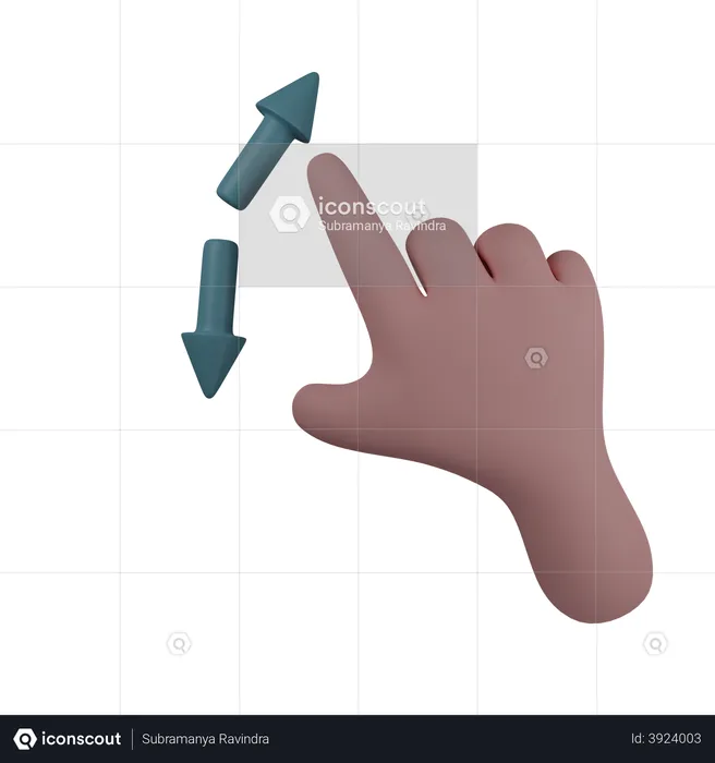 Zoom Hand Gesture  3D Illustration