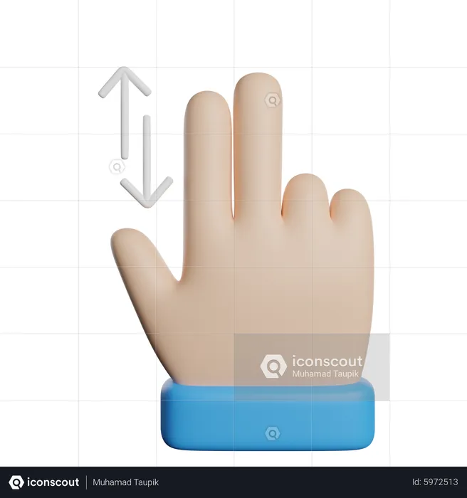 Zoom Hand Gesture  3D Icon
