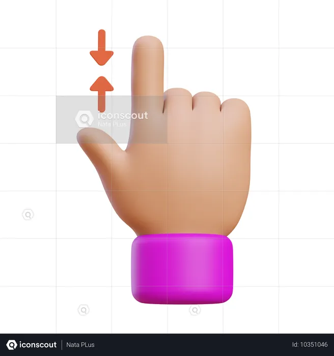 Handbewegung vergrößern  3D Icon