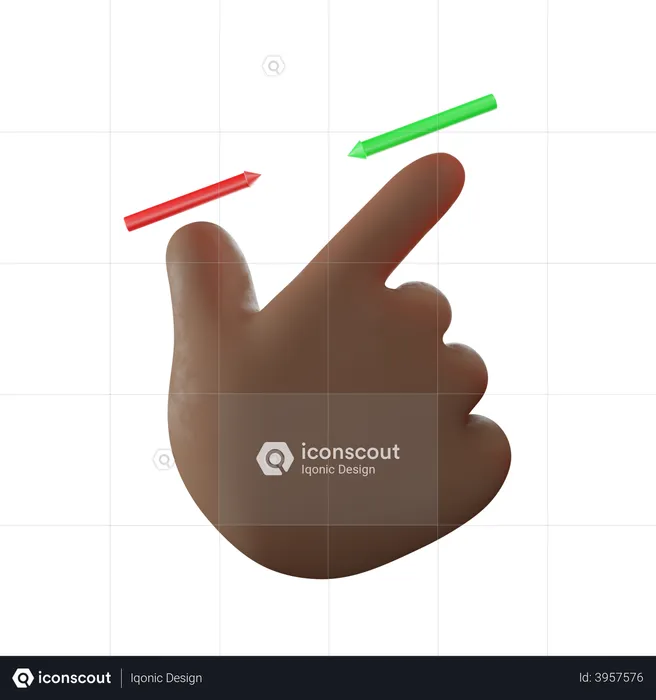 Zoom In Touch Hand Gesture  3D Illustration