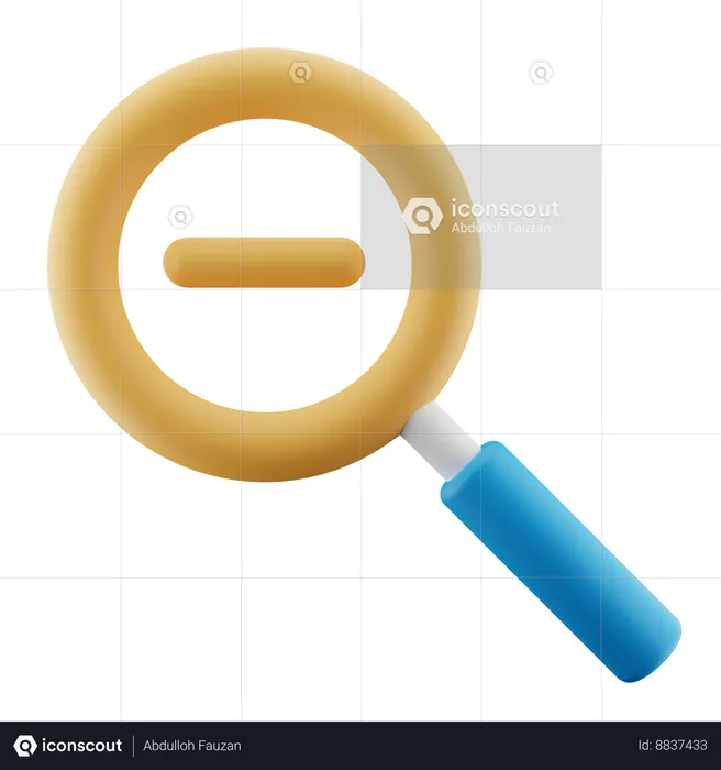 Zoom Out  3D Icon
