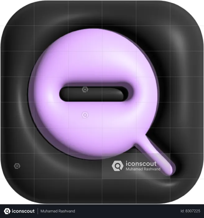 Zoom Out  3D Icon