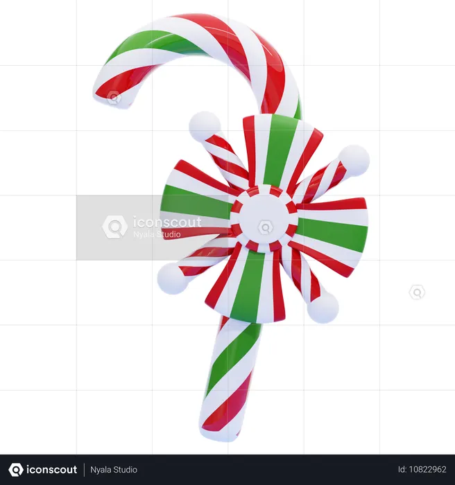 Zuckerstangen-Ornament  3D Icon