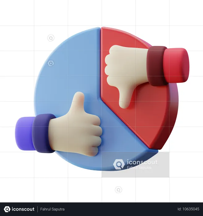 Zufriedenheits-Kreisdiagramm  3D Icon