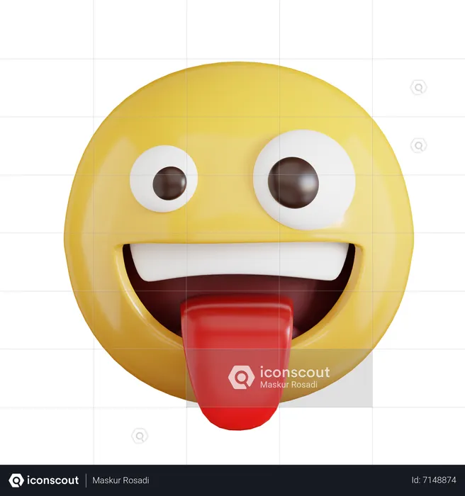 Zungen-Emoji Emoji 3D Icon