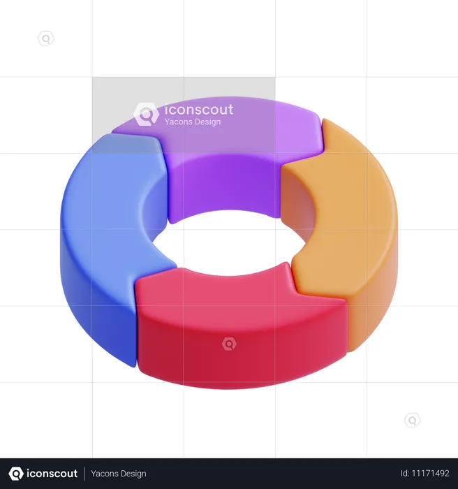 Zyklusdiagramm  3D Icon