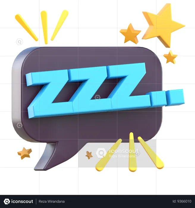Zzz Sticker  3D Icon