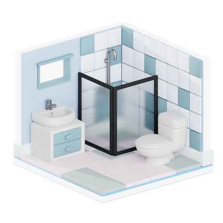 バスルーム  3D Icon