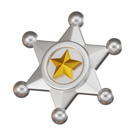 경찰 배지  3D Icon